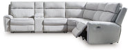 Social Pointe Reclining Sectional with Storage Console - FAMSA Furniture (TX)