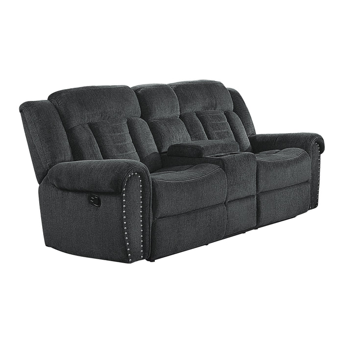 Nutmeg Double Reclining Loveseat with Center Console in Gray - 9901CC-2 - FAMSA Furniture (TX)