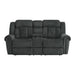 Nutmeg Double Reclining Loveseat with Center Console in Gray - 9901CC-2 - FAMSA Furniture (TX)