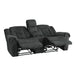 Nutmeg Double Reclining Loveseat with Center Console in Gray - 9901CC-2 - FAMSA Furniture (TX)