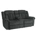 Nutmeg Double Reclining Loveseat with Center Console in Gray - 9901CC-2 - FAMSA Furniture (TX)