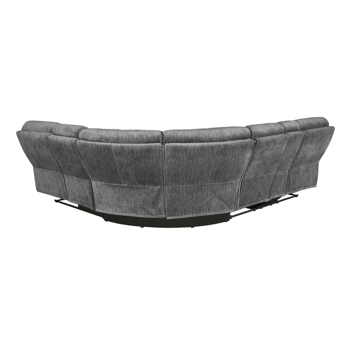 Muirfield 3-Piece Reclining Sectional with Left Console in Gray - 9913*32LCN2R - FAMSA Furniture (TX)