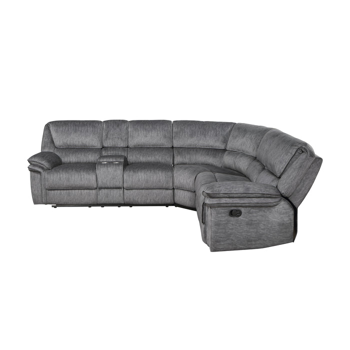 Muirfield 3-Piece Reclining Sectional with Left Console in Gray - 9913*32LCN2R - FAMSA Furniture (TX)