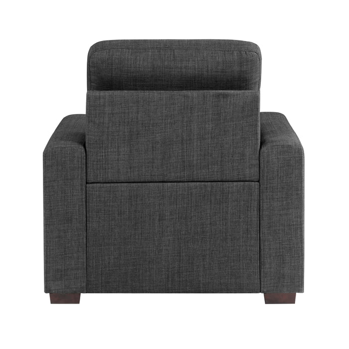 Mccafferty Chair with Pull-out Ottoman in Gray - 9916DG-1 - FAMSA Furniture (TX)