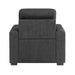 Mccafferty Chair with Pull-out Ottoman in Gray - 9916DG-1 - FAMSA Furniture (TX)