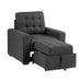 Mccafferty Chair with Pull-out Ottoman in Gray - 9916DG-1 - FAMSA Furniture (TX)