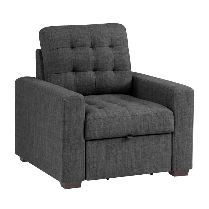 Mccafferty Chair with Pull-out Ottoman in Gray - 9916DG-1 - FAMSA Furniture (TX)
