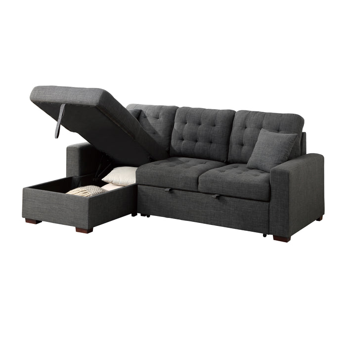 Mccafferty 2-Piece Sectional with Pull-out Bed and Left Chaise with Hidden Storage in Gray - 9916DG*2LCRL - FAMSA Furniture (TX)