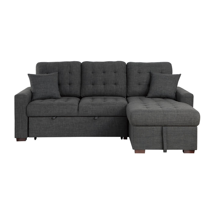 Mccafferty 2-Piece Sectional with Pull-out Bed and Right Chaise with Hidden Storage in Gray - 9916DG*SC - FAMSA Furniture (TX)