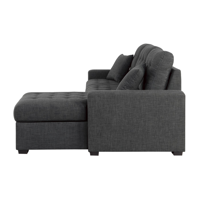 Mccafferty 2-Piece Sectional with Pull-out Bed and Right Chaise with Hidden Storage in Gray - 9916DG*SC - FAMSA Furniture (TX)