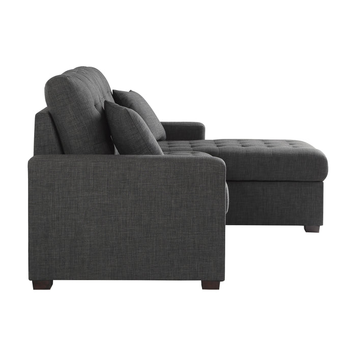 Mccafferty 2-Piece Sectional with Pull-out Bed and Right Chaise with Hidden Storage in Gray - 9916DG*SC - FAMSA Furniture (TX)
