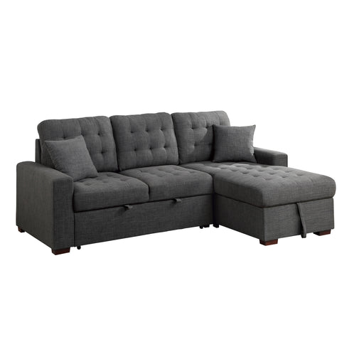 Mccafferty 2-Piece Sectional with Pull-out Bed and Right Chaise with Hidden Storage in Gray - 9916DG*SC - FAMSA Furniture (TX)