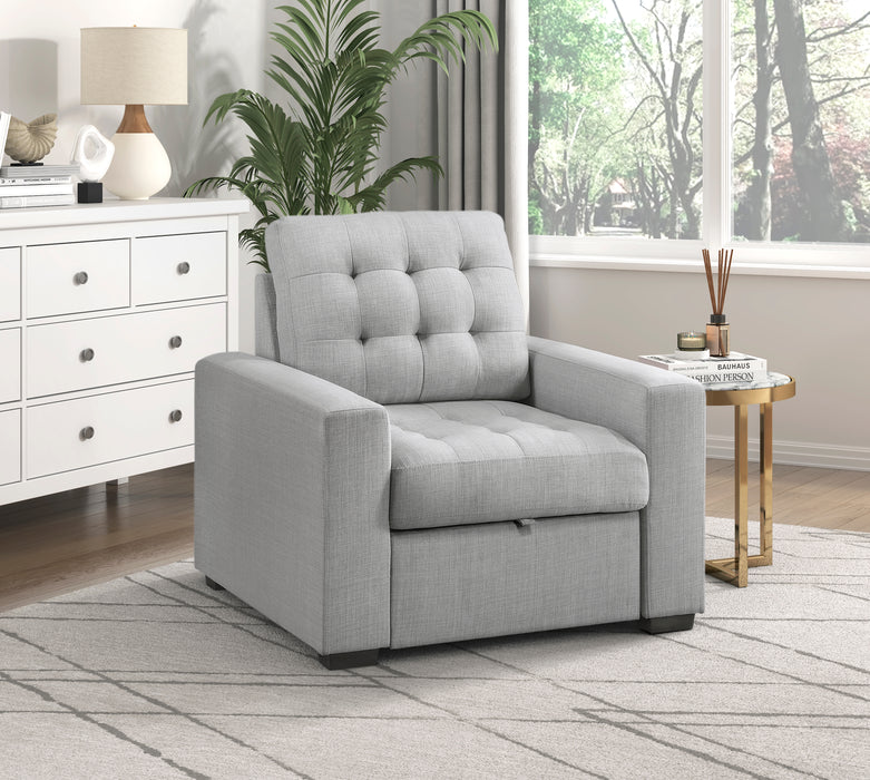 Mccafferty Chair with Pull-out Ottoman in Gray - 9916GY-1 - FAMSA Furniture (TX)