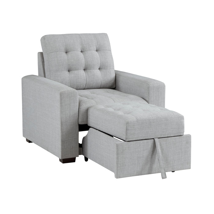 Mccafferty Chair with Pull-out Ottoman in Gray - 9916GY-1 - FAMSA Furniture (TX)