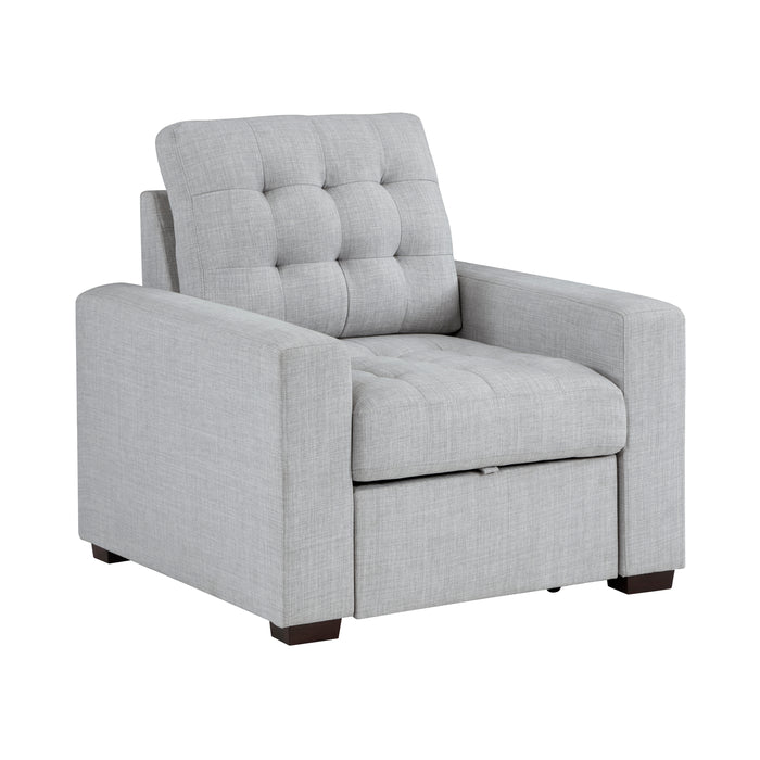 Mccafferty Chair with Pull-out Ottoman in Gray - 9916GY-1 - FAMSA Furniture (TX)