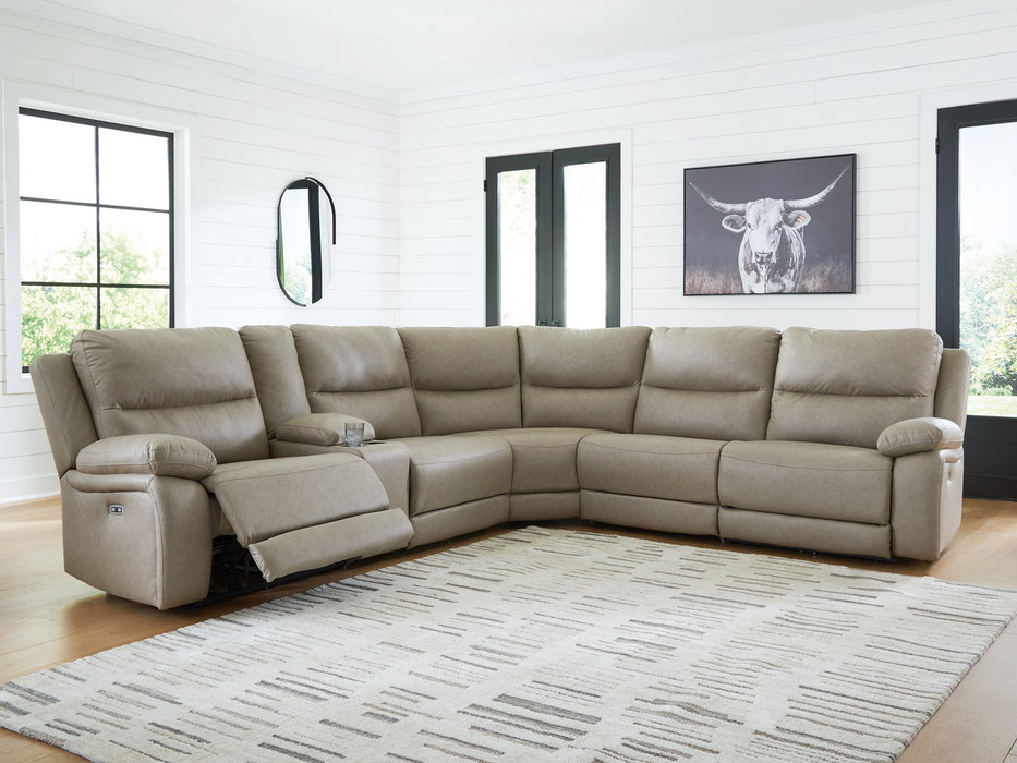 Narwhal Place Reclining Sectional with Storage Console - FAMSA Furniture (TX)