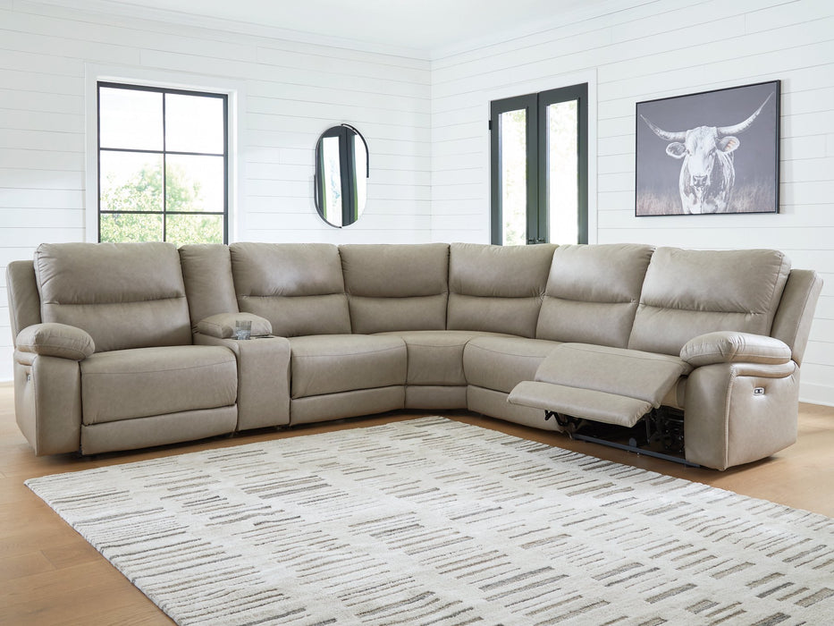 Narwhal Place Reclining Sectional with Storage Console - FAMSA Furniture (TX)