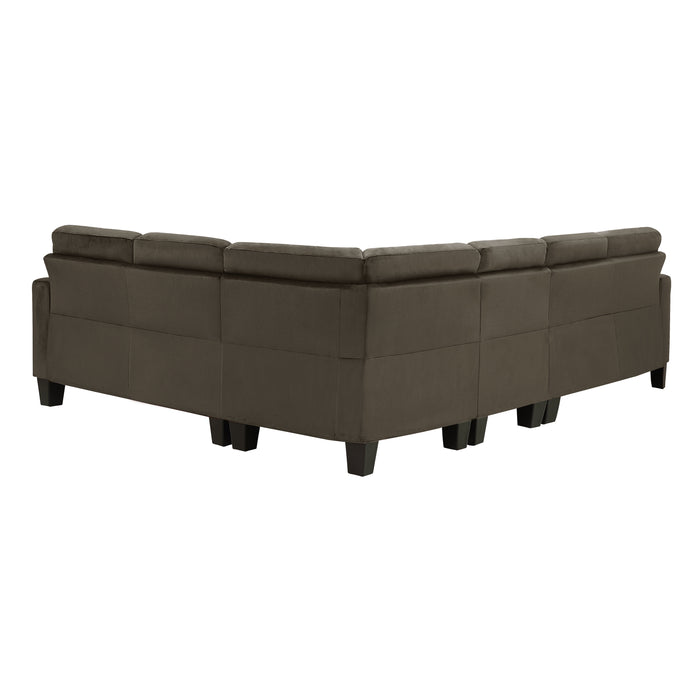 Lantana 2-Piece Reversible Sectional in Brown - 9957CH*SC - FAMSA Furniture (TX)