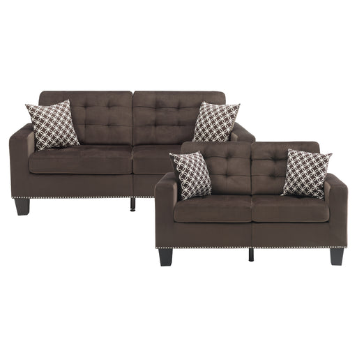 Lantana 2pc Set: Sofa, Love in Brown - 9957CH*2 - FAMSA Furniture (TX)