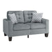 Lantana 2pc Set: Sofa, Love in Gray - 9957GY*2 - FAMSA Furniture (TX)