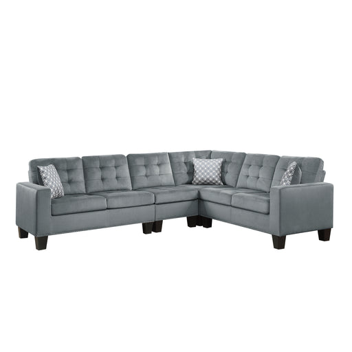 Lantana 2-Piece Reversible Sectional in Gray - 9957GY*SC - FAMSA Furniture (TX)