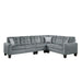 Lantana 2-Piece Reversible Sectional in Gray - 9957GY*SC - FAMSA Furniture (TX)
