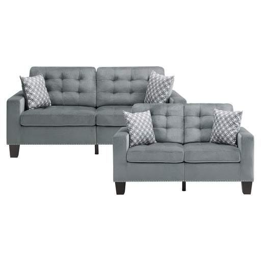Lantana 2pc Set: Sofa, Love in Gray - 9957GY*2 - FAMSA Furniture (TX)