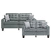 Lantana 2pc Set: Sofa, Love in Gray - 9957GY*2 - FAMSA Furniture (TX)