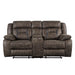 Madrona Hill 2pc Set: Sofa, Love in Brown - 9989DB*2 - FAMSA Furniture (TX)