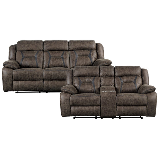 Madrona Hill 2pc Set: Sofa, Love in Brown - 9989DB*2 - FAMSA Furniture (TX)