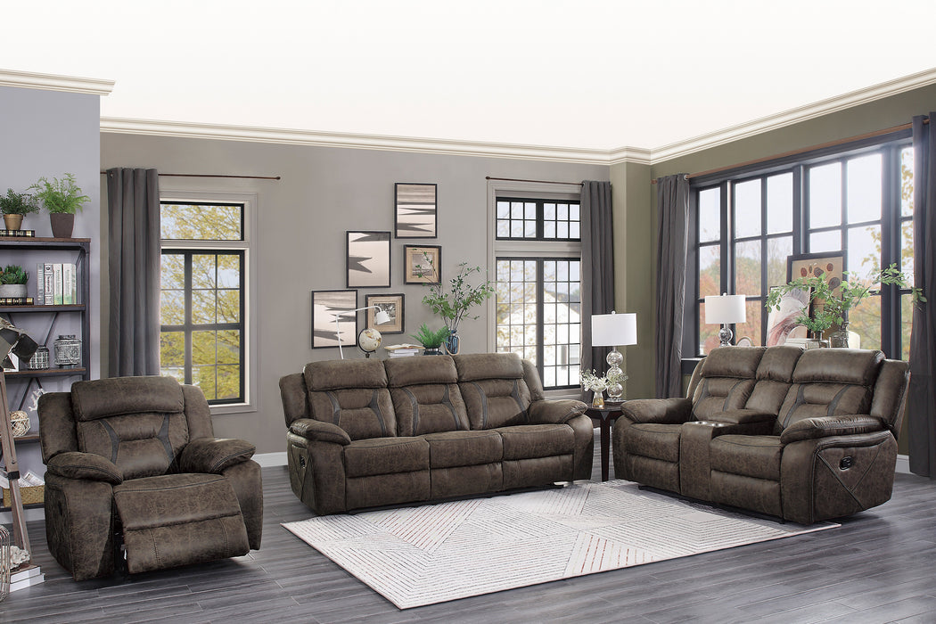 Madrona Hill Glider Reclining Chair in Brown - 9989DB-1 - FAMSA Furniture (TX)