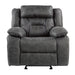 Madrona Hill Glider Reclining Chair in Gray - 9989GY-1 - FAMSA Furniture (TX)