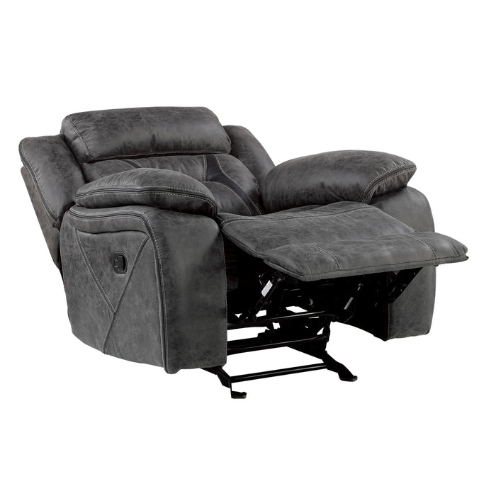 Madrona Hill Glider Reclining Chair in Gray - 9989GY-1 - FAMSA Furniture (TX)