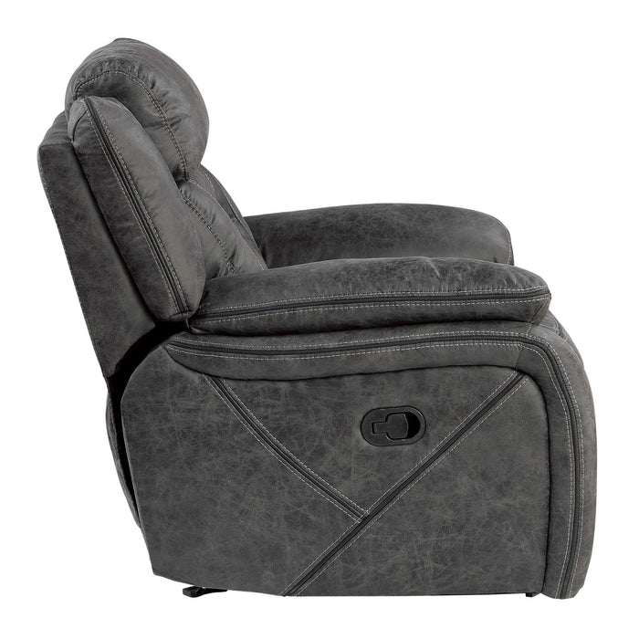Madrona Hill Glider Reclining Chair in Gray - 9989GY-1 - FAMSA Furniture (TX)