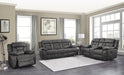 Madrona Hill Double Reclining Loveseat with Center Console in Gray - 9989GY-2 - FAMSA Furniture (TX)