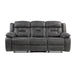 Madrona Hill Double Reclining Sofa in Gray - 9989GY-3 - FAMSA Furniture (TX)