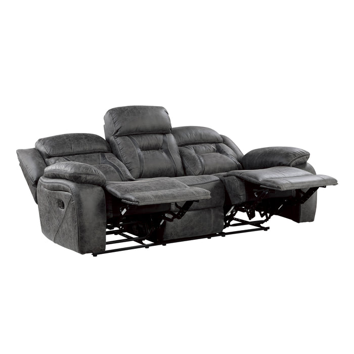 Madrona Hill Double Reclining Sofa in Gray - 9989GY-3 - FAMSA Furniture (TX)