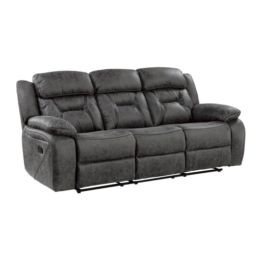 Madrona Hill Double Reclining Sofa in Gray - 9989GY-3 - FAMSA Furniture (TX)