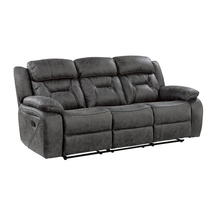 Madrona Hill Double Reclining Sofa in Gray - 9989GY-3 - FAMSA Furniture (TX)