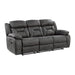 Madrona Hill Double Reclining Sofa in Gray - 9989GY-3 - FAMSA Furniture (TX)