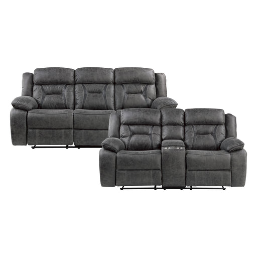 Madrona Hill 2pc Set: Sofa, Love in Gray - 9989GY*2 - FAMSA Furniture (TX)