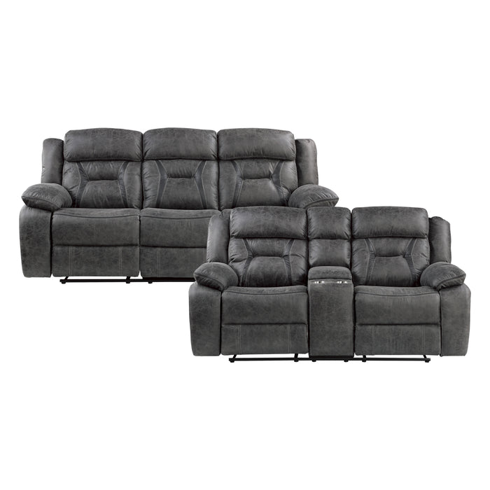 Madrona Hill 2pc Set: Sofa, Love in Gray - 9989GY*2 - FAMSA Furniture (TX)