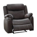 Yerba Lay Flat Reclining Chair in Brown - 9990DB-1 - FAMSA Furniture (TX)