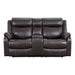 Yerba Double Lay Flat Reclining Loveseat with Center Console in Brown - 9990DB-2 - FAMSA Furniture (TX)