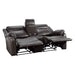 Yerba Double Lay Flat Reclining Loveseat with Center Console in Brown - 9990DB-2 - FAMSA Furniture (TX)