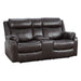 Yerba Double Lay Flat Reclining Loveseat with Center Console in Brown - 9990DB-2 - FAMSA Furniture (TX)