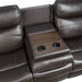 Yerba Double Lay Flat Reclining Sofa with Center Drop-Down Cup Holders in Brown - 9990DB-3 - FAMSA Furniture (TX)