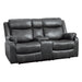 Yerba Double Lay Flat Reclining Loveseat with Center Console in Gray - 9990GY-2 - FAMSA Furniture (TX)