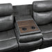 Yerba Double Lay Flat Reclining Sofa with Center Drop-Down Cup Holders in Gray - 9990GY-3 - FAMSA Furniture (TX)