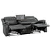 Yerba Double Lay Flat Reclining Sofa with Center Drop-Down Cup Holders in Gray - 9990GY-3 - FAMSA Furniture (TX)